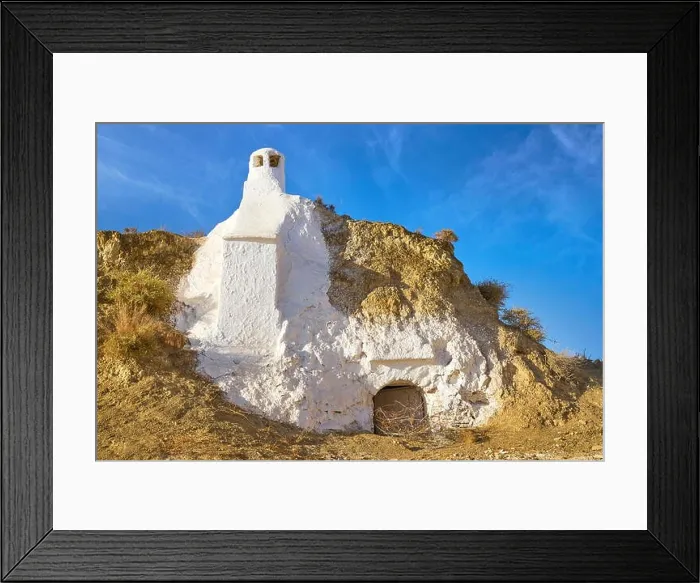 Framed Print : Troglodyte cave dwellings, undergroung houses, Guadix, Andalucia, Spain Framed Print : Troglodyte cave dwellings, undergroung houses, Guadix, Andalucia, Spain