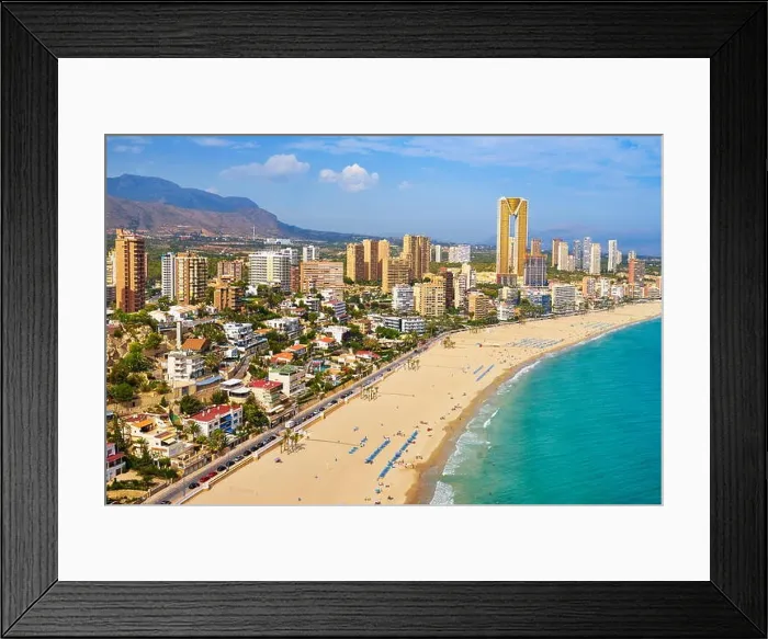 Framed Print : Benidorm Beach, Spain Framed Print : Benidorm Beach, Spain