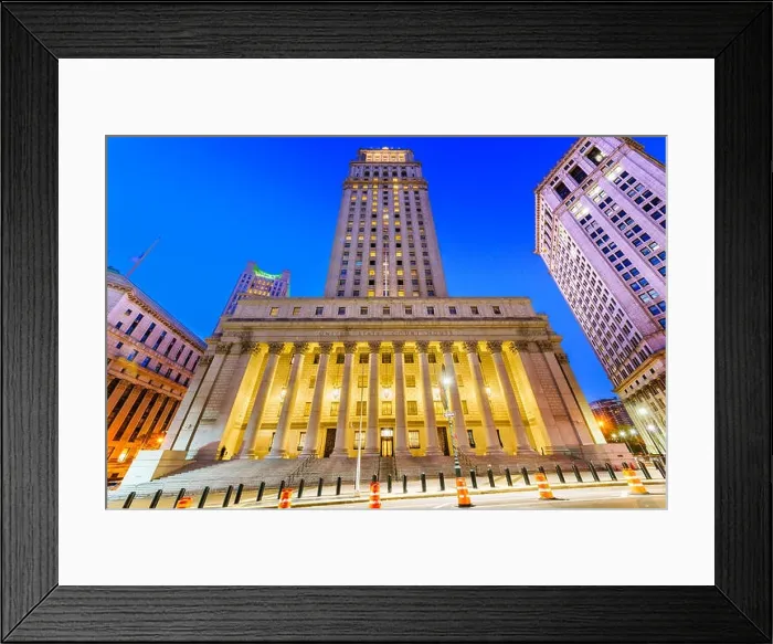 Framed Print : United States Court House in the Civic Center district of New York City Framed Print : United States Court House in the Civic Center district of New York City