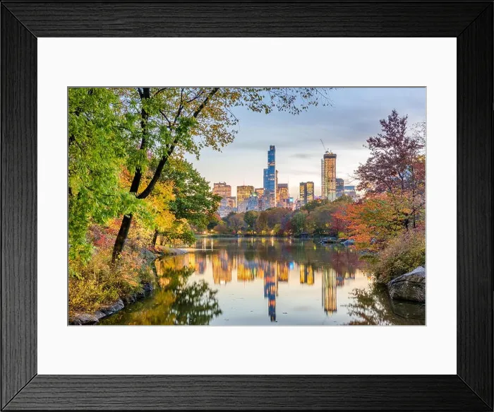 Framed Print : Central Park during autumn in New York City at twilight Framed Print : Central Park during autumn in New York City at twilight