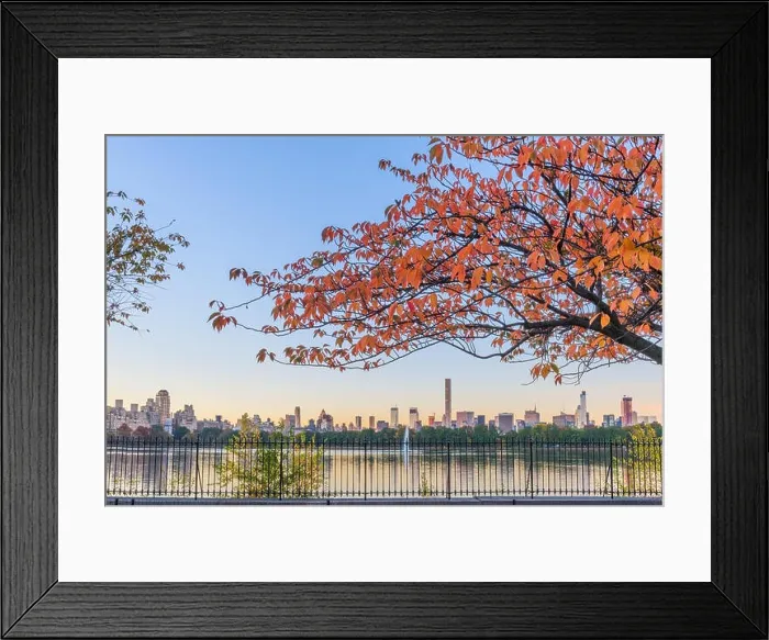 Framed Print : New York, New York, USA at Central Park and reservoir in autumn season Framed Print : New York, New York, USA at Central Park and reservoir in autumn season