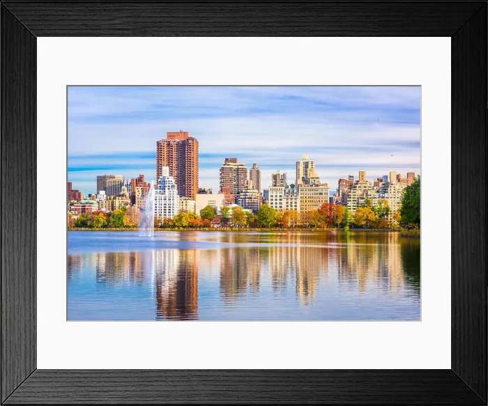Framed Print : New York, New York, USA at Central Park and reservoir in autumn season Framed Print : New York, New York, USA at Central Park and reservoir in autumn season