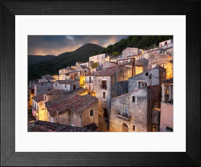 Framed Print : Morano Calabro, Italy old village at dawn Framed Print : Morano Calabro, Italy old village at dawn