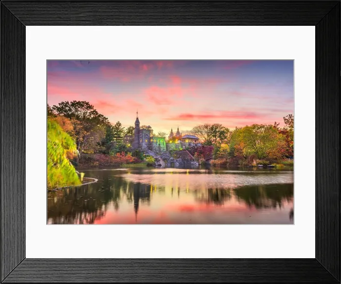 Framed Print : Central Park, New York City at Belvedere Castle during an autumn twilight Framed Print : Central Park, New York City at Belvedere Castle during an autumn twilight