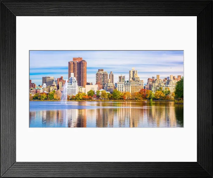 Framed Print : New York, New York, USA at Central Park and reservoir in autumn season Framed Print : New York, New York, USA at Central Park and reservoir in autumn season