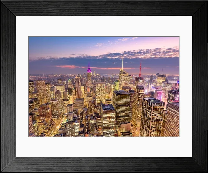 Framed Print : New York City aerial skyline view over midtown Manhattan Framed Print : New York City aerial skyline view over midtown Manhattan