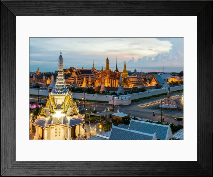 Framed Print : Wat Phra Kaew, Temple of the Emerald Buddha, Bangkok, Thailand. Wat Phra Kaew is famous temple in Thailand Framed Print : Wat Phra Kaew, Temple of the Emerald Buddha, Bangkok, Thailand. Wat Phra Kaew is famous temple in Thailand