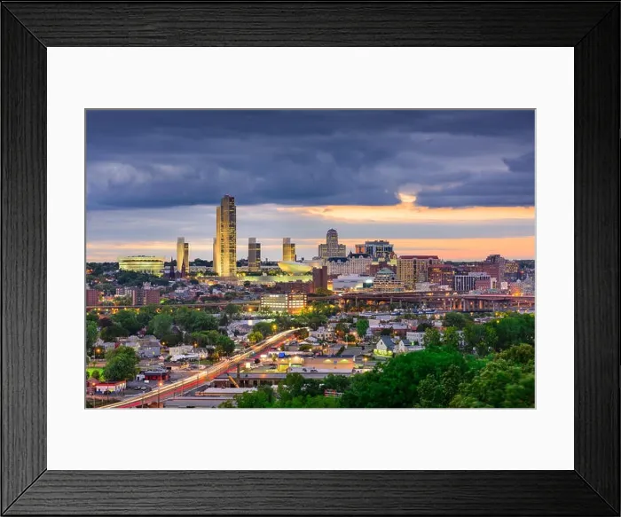 Framed Print : Albany, New York City, USA Skyline Framed Print : Albany, New York City, USA Skyline