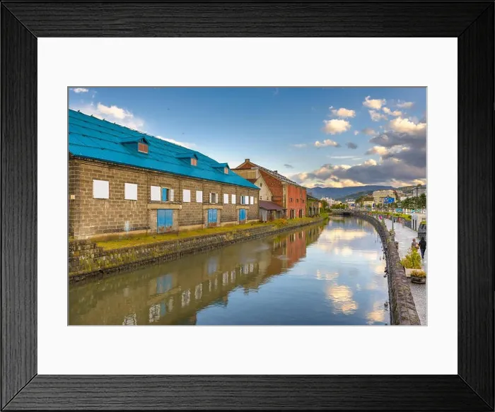 Framed Print : Historic Otaru Canals in Otaru, Hokkaido Prefecture, Japan in the afternoon Framed Print : Historic Otaru Canals in Otaru, Hokkaido Prefecture, Japan in the afternoon