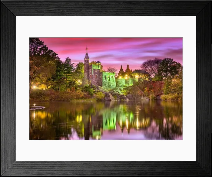 Framed Print : Central Park, New York City at Belvedere Castle during an autumn twilight Framed Print : Central Park, New York City at Belvedere Castle during an autumn twilight