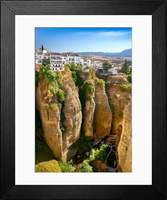 Framed Print : El Tajo Gorge Canyon, Ronda, Andalusia, Spain Framed Print : El Tajo Gorge Canyon, Ronda, Andalusia, Spain
