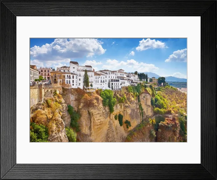 Framed Print : El Tajo Gorge Canyon, Ronda, Andalusia, Spain Framed Print : El Tajo Gorge Canyon, Ronda, Andalusia, Spain