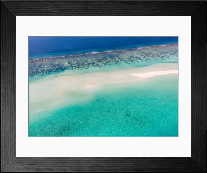 Framed Print : Aerial photo of beautiful paradise Maldives tropical beach on island. Coral reef around atolls, amazing nature. Summer and travel vacation concept Framed Print : Aerial photo of beautiful paradise Maldives tropical beach on island. Coral reef around atolls, amazing nature. Summer and travel vacation concept