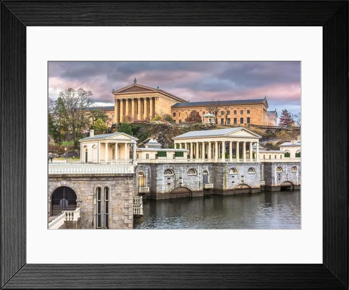Framed Print : Philadelphia, Pennslvania, USA at the water works at dawn Framed Print : Philadelphia, Pennslvania, USA at the water works at dawn