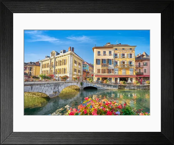 Framed Print : Canal de Thiou, Annecy France Framed Print : Canal de Thiou, Annecy France