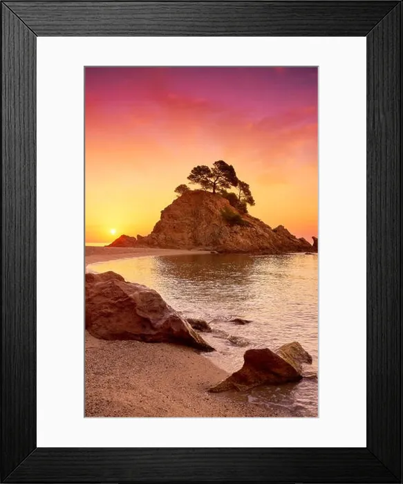 Framed Print : Sunrise at Cap Roig Beach, Costa Brava, Spain Framed Print : Sunrise at Cap Roig Beach, Costa Brava, Spain