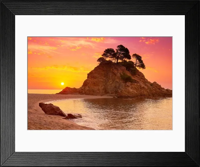 Framed Print : Sunrise at Cap Roig Beach, Costa Brava, Spain Framed Print : Sunrise at Cap Roig Beach, Costa Brava, Spain