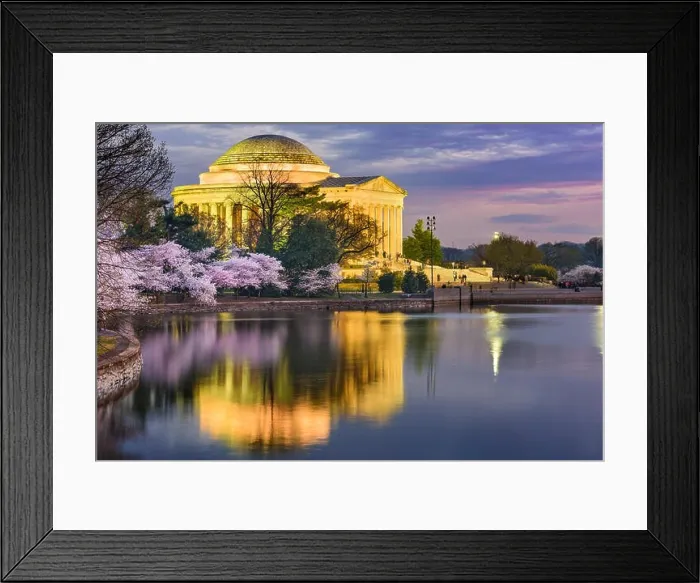 Framed Print : Washington, DC at the Jefferson Memorial during spring Framed Print : Washington, DC at the Jefferson Memorial during spring