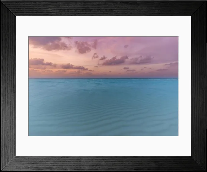 Framed Print : Dream sunset calm sea shore. Seaside of tropical beach landscape, exotic ocean horizon, relax inspirational, motivational nature scenic with colorful Framed Print : Dream sunset calm sea shore. Seaside of tropical beach landscape, exotic ocean horizon, relax inspirational, motivational nature scenic with colorful