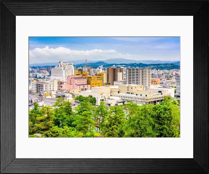 Framed Print : Matsue, Shimane, Japan downtown cityscape from above Framed Print : Matsue, Shimane, Japan downtown cityscape from above