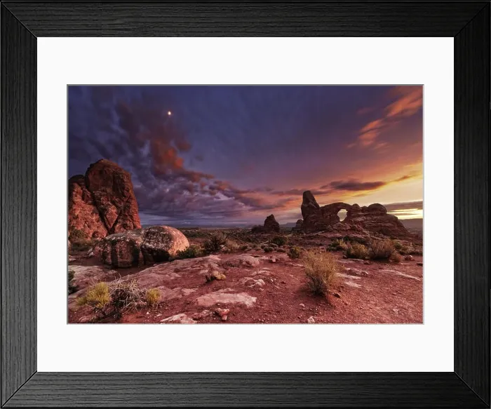 Framed Print : Turret Arch at sunset, Arches National Park, Utah, USA Framed Print : Turret Arch at sunset, Arches National Park, Utah, USA