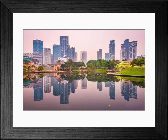 Framed Print : Kuala Lumpur, Malaysia cityscape in the evening Framed Print : Kuala Lumpur, Malaysia cityscape in the evening