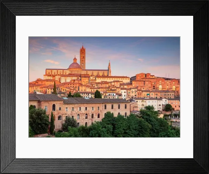 Framed Print : Siena. Aerial cityscape image of medieval city of Siena, Italy during sunset Framed Print : Siena. Aerial cityscape image of medieval city of Siena, Italy during sunset