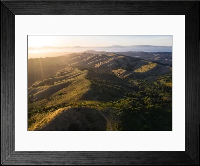 Framed Print : Late afternoon sunlight illuminates the beautiful, rural hills and valleys of the East Bay, just east of San Francisco Bay in Northern California Framed Print : Late afternoon sunlight illuminates the beautiful, rural hills and valleys of the East Bay, just east of San Francisco Bay in Northern California