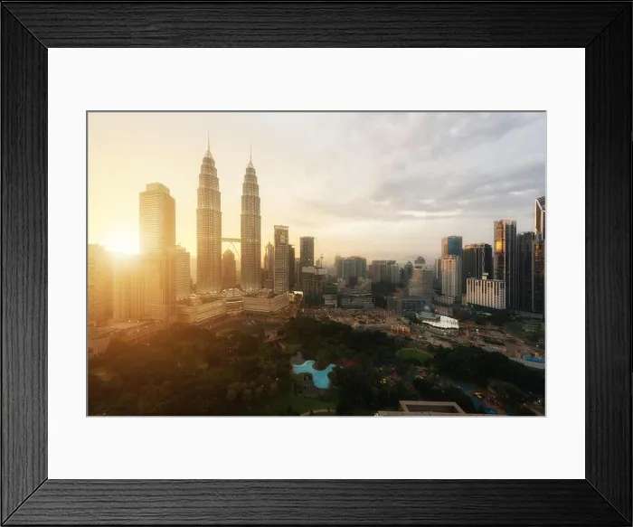 Framed Print : Kuala Lumpur skyline and skyscraper during sunset in Kuala Lumpur, Malaysia Framed Print : Kuala Lumpur skyline and skyscraper during sunset in Kuala Lumpur, Malaysia