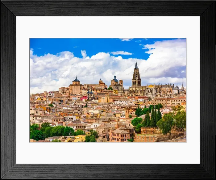 Framed Print : Toledo, Spain old town city skyline Framed Print : Toledo, Spain old town city skyline