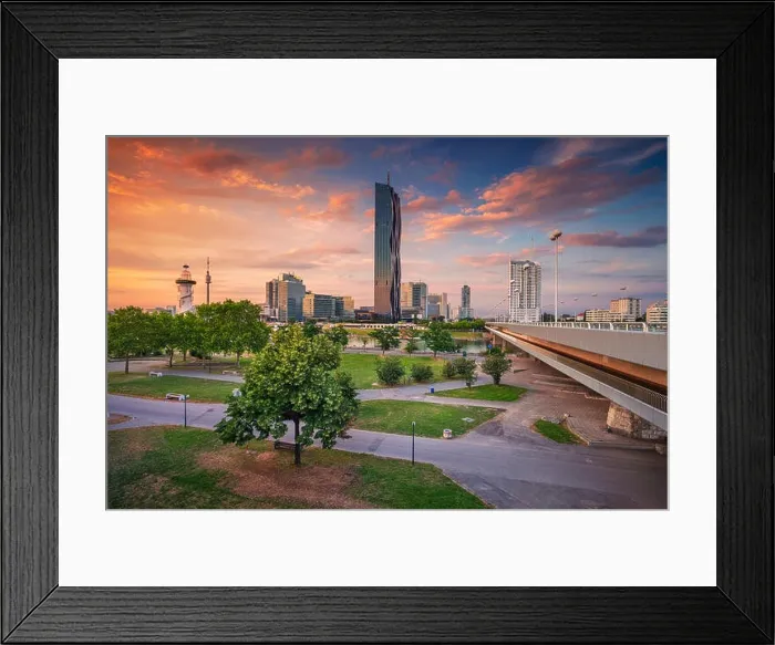 Framed Print : Vienna. Cityscape image of Vienna capital city of Austria during sunset Framed Print : Vienna. Cityscape image of Vienna capital city of Austria during sunset
