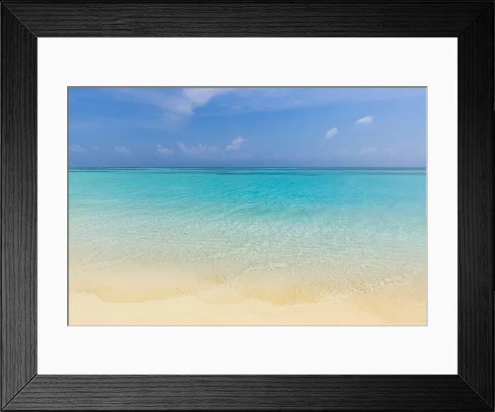 Framed Print : Blue sea wave, ocean lagoon, white foam, sand beach, turquoise ocean water close up, summer holidays. Tropical island vacation backdrop tourist travel Framed Print : Blue sea wave, ocean lagoon, white foam, sand beach, turquoise ocean water close up, summer holidays. Tropical island vacation backdrop tourist travel
