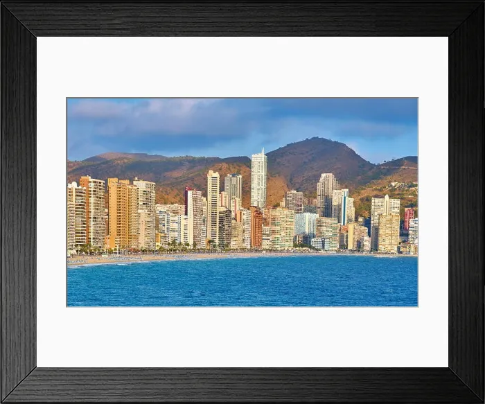Framed Print : Cityscape of Benidorm, Spain Framed Print : Cityscape of Benidorm, Spain