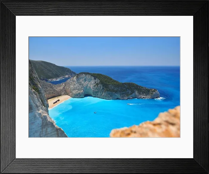 Framed Print : Famous shipwreck bay, Navagio beach, Zakynthos island, Greece. One of the most popular places on the planet Framed Print : Famous shipwreck bay, Navagio beach, Zakynthos island, Greece. One of the most popular places on the planet