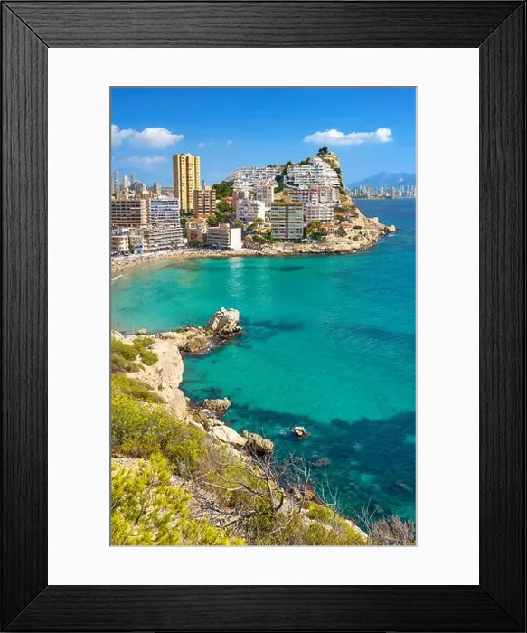 Framed Print : Cityscape of Benidorm, Spain Framed Print : Cityscape of Benidorm, Spain