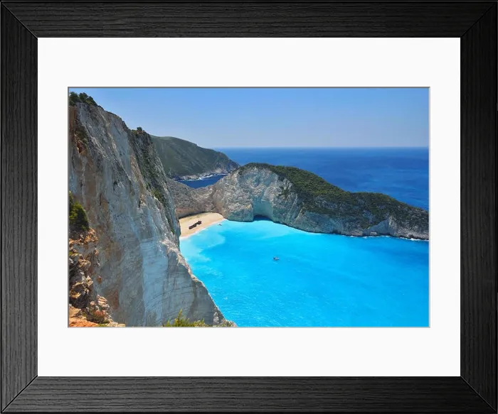 Framed Print : Famous shipwreck bay, Navagio beach, Zakynthos island, Greece. One of the most popular places on the planet Framed Print : Famous shipwreck bay, Navagio beach, Zakynthos island, Greece. One of the most popular places on the planet