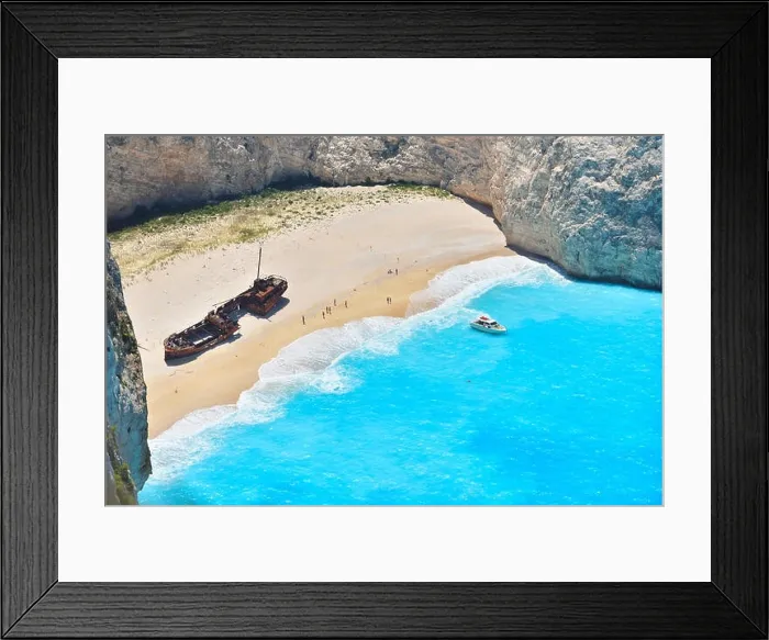 Framed Print : Famous shipwreck bay, Navagio beach, Zakynthos island, Greece. One of the most popular places on the planet Framed Print : Famous shipwreck bay, Navagio beach, Zakynthos island, Greece. One of the most popular places on the planet