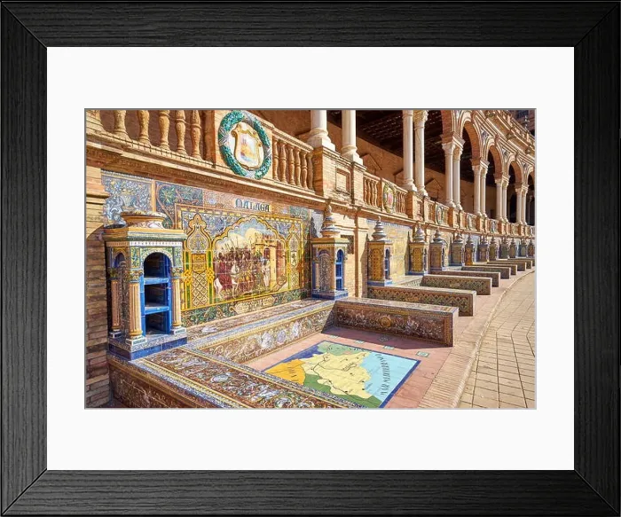 Framed Print : Plaza de Espana, Seville, Spain Framed Print : Plaza de Espana, Seville, Spain