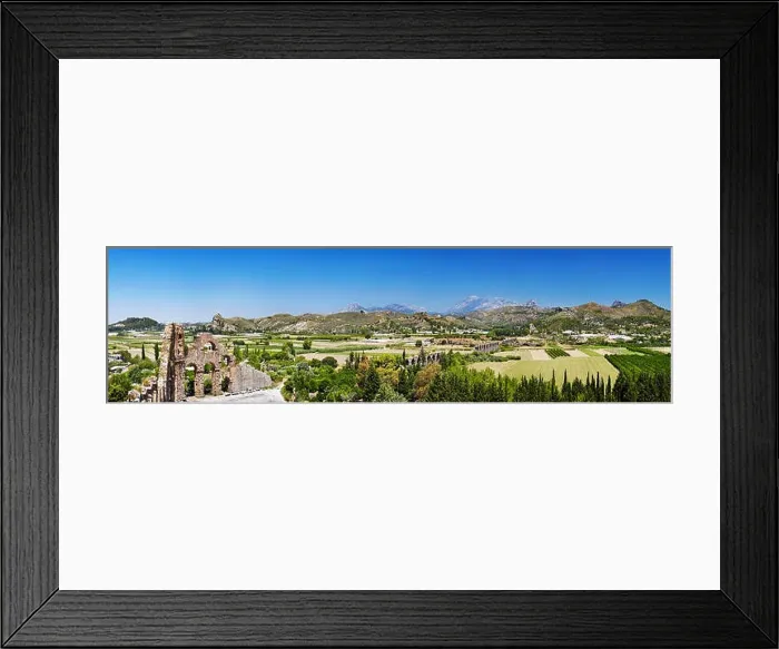 Framed Print : Ruins of ancient Roman aqueduct in Aspendos near Antalya, Turkey Framed Print : Ruins of ancient Roman aqueduct in Aspendos near Antalya, Turkey