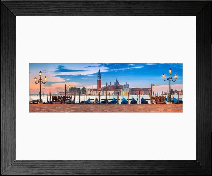 Framed Print : Venice Panorama. Panoramic image of Venice, Italy during sunrise Framed Print : Venice Panorama. Panoramic image of Venice, Italy during sunrise