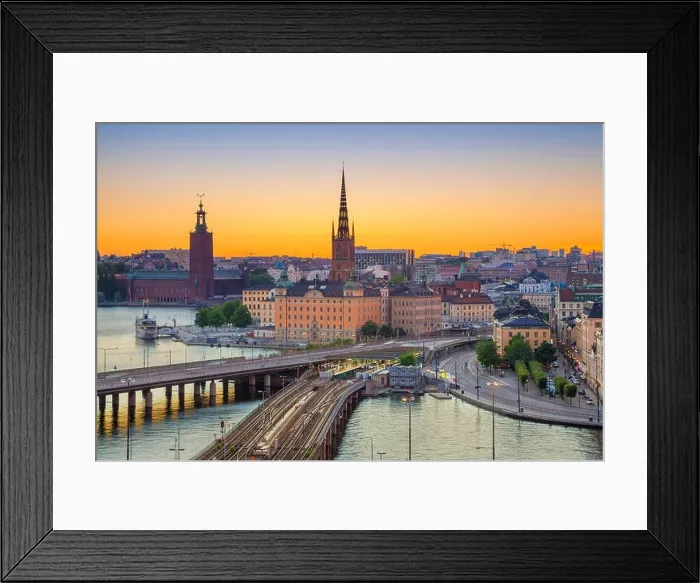 Framed Print : Stockholm. Cityscape image of Stockholm, Sweden during sunset Framed Print : Stockholm. Cityscape image of Stockholm, Sweden during sunset