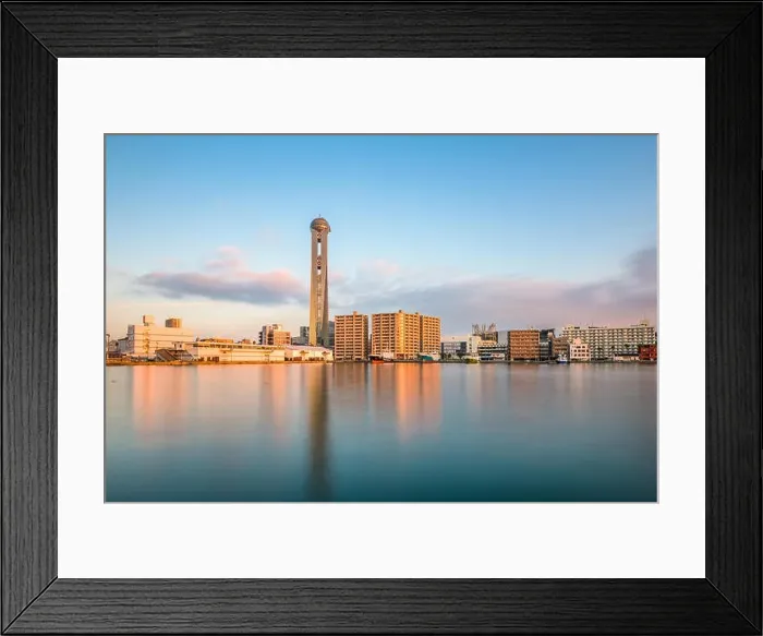 Framed Print : Shimonoseki, Japan waterfront skyline at the tower Framed Print : Shimonoseki, Japan waterfront skyline at the tower