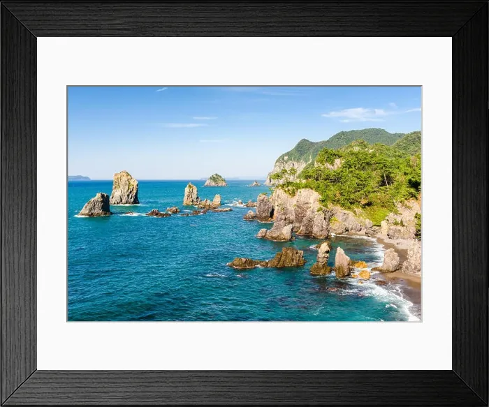 Framed Print : Omijima Island, Yamaguchi, Japan rocky coast on the Sea of Japan Framed Print : Omijima Island, Yamaguchi, Japan rocky coast on the Sea of Japan