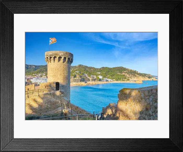 Framed Print : Tossa del Mar, Costa Brava, Catalonia, Spain