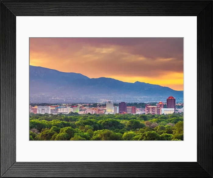 Framed Print : Albuquerque, New Mexico, USA downtown cityscape at twilight Framed Print : Albuquerque, New Mexico, USA downtown cityscape at twilight