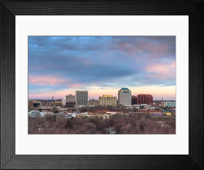 Framed Print : Colorado Springs, Colorado, USA downtown city skyline at dusk Framed Print : Colorado Springs, Colorado, USA downtown city skyline at dusk