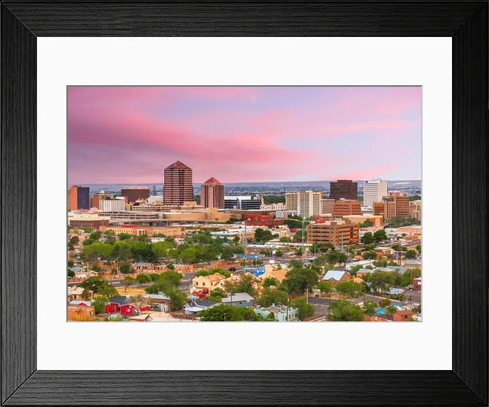 Framed Print : Albuquerque, New Mexico, USA downtown cityscape at twilight Framed Print : Albuquerque, New Mexico, USA downtown cityscape at twilight