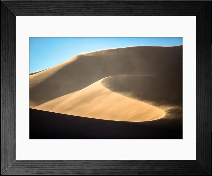 Framed Print : Sand blowing off a sand dune Framed Print : Sand blowing off a sand dune
