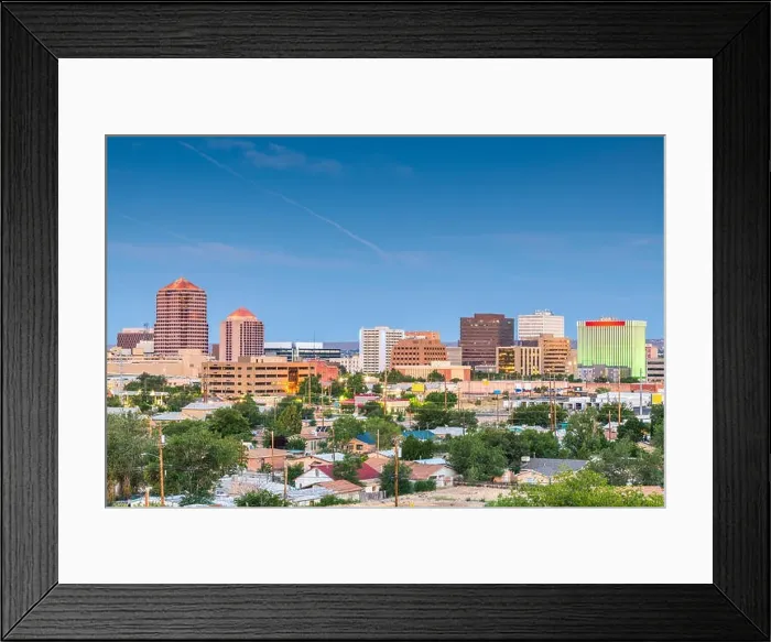 Framed Print : Albuquerque, New Mexico, USA downtown cityscape at twilight Framed Print : Albuquerque, New Mexico, USA downtown cityscape at twilight