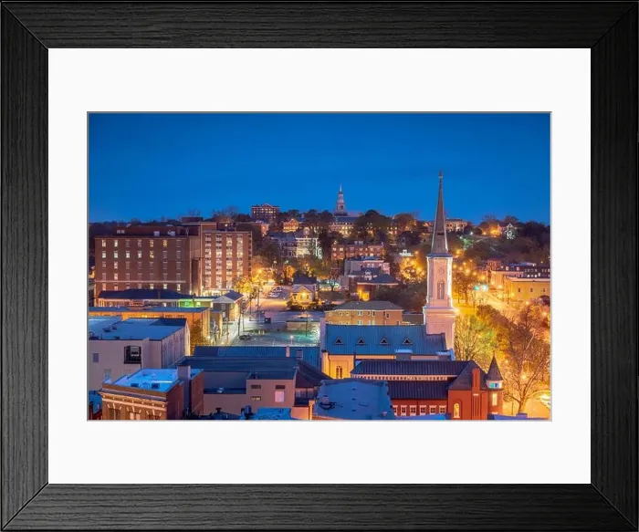 Framed Print : Macon, Georgia, USA downtown skyline at dusk Framed Print : Macon, Georgia, USA downtown skyline at dusk
